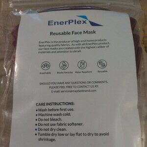 EnerPlex Reusable Face Masks Large Red Wine New